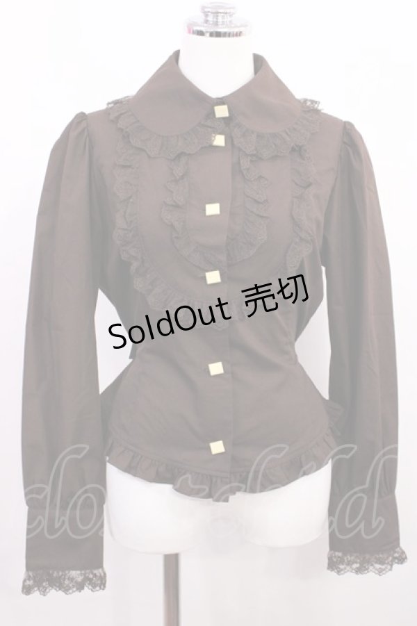 画像1: Innocent World / クッキーボタンブラウス L ショコラ H-26-03-18-1028-IW-BL-NS-ZH (1)