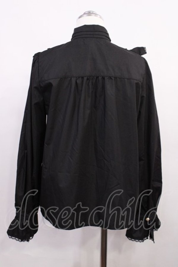 画像2: Ank Rouge / スクエアヨークリボンタイブラウス M ブラック H-26-03-18-1029-CA-BL-NS-ZH (2)