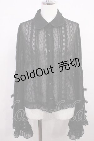 画像: To Alice / フレア袖ブラウス M ブラック H-26-03-18-1032-LO-BL-NS-ZH