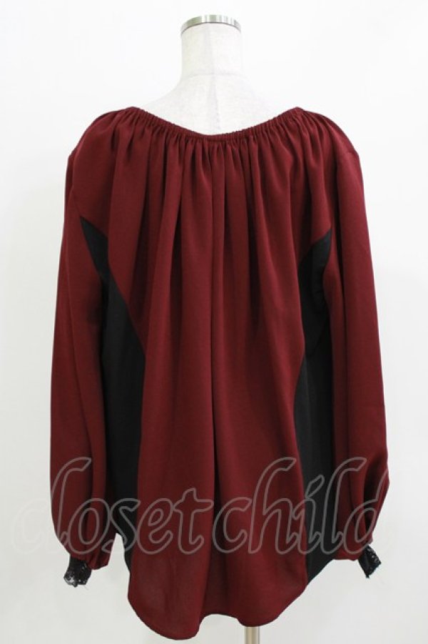 画像3: Qutie Frash / バルーンブラウス  ワイン H-26-03-18-050-QU-BL-KB-ZH (3)