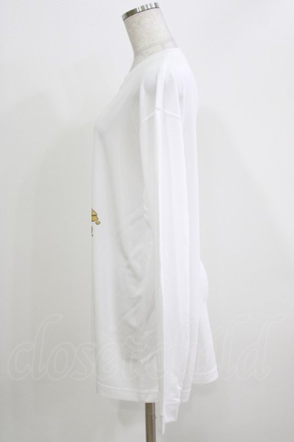 画像2: meltyglow / プリントロングトップス XL 白 H-26-03-18-052-PU-TO-KB-ZH (2)