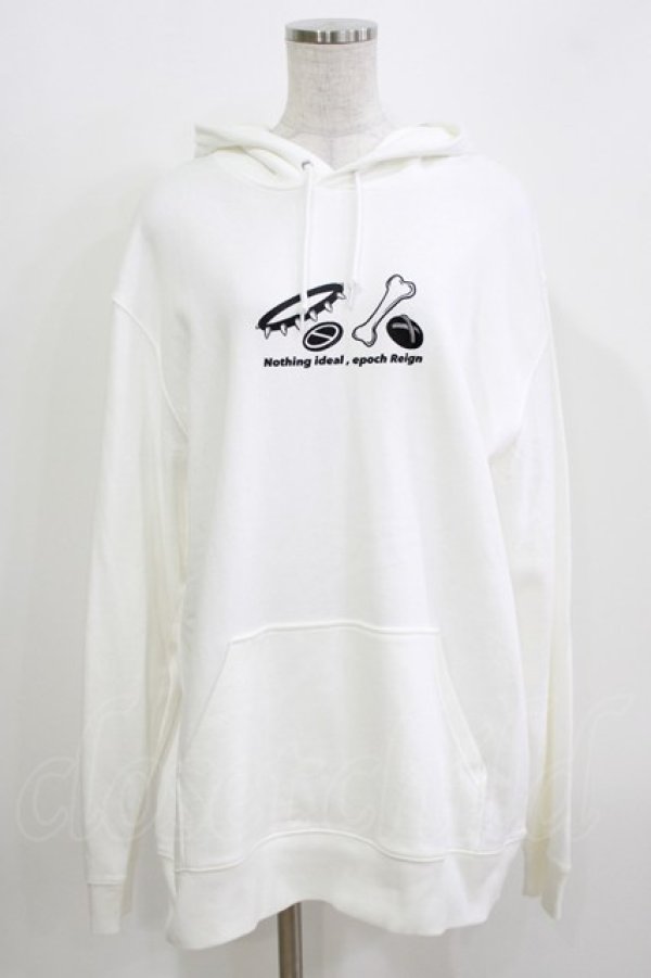 画像1: NieR Clothing / プリントPULLOVER PARKA 2XL 白 H-26-03-18-055-PU-TO-KB-ZH (1)