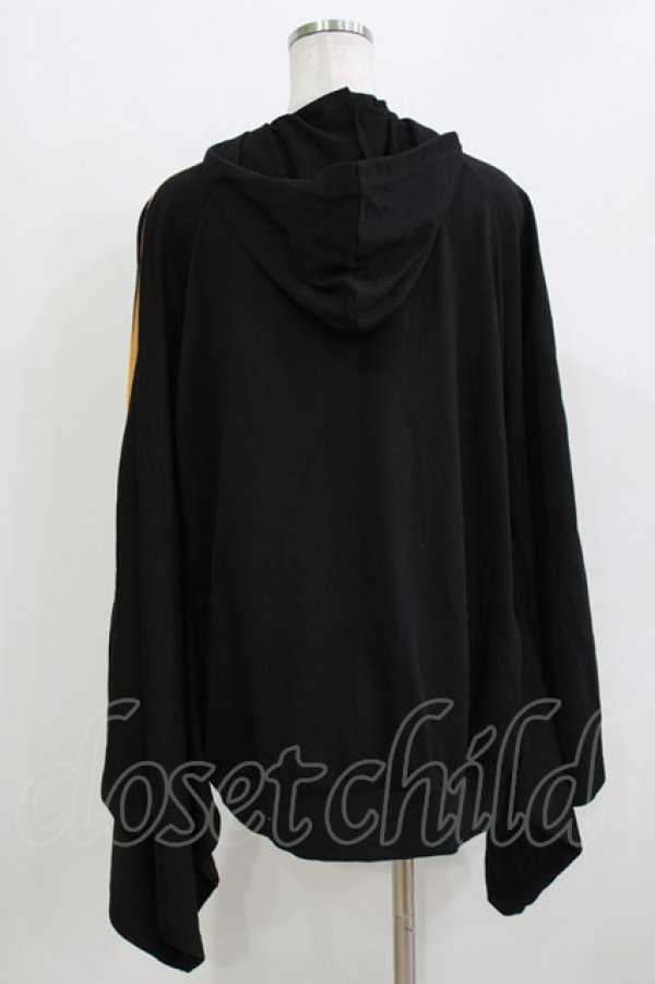 画像3: NieR Clothing / 着物風袖ORANGE LINE ZIP OUTER  黒 H-26-03-18-058-PU-TO-KB-ZH (3)