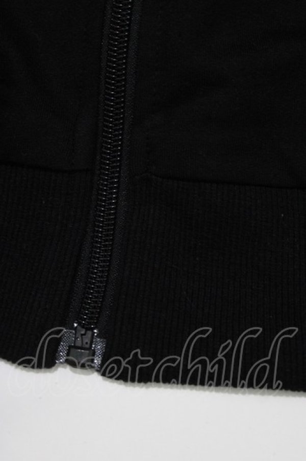 画像4: NieR Clothing / 着物風袖ORANGE LINE ZIP OUTER  黒 H-26-03-18-058-PU-TO-KB-ZH (4)