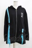 画像1: NieR Clothing / 猫耳ハーネスZIPパーカー  黒×青 H-26-03-18-059-PU-TO-KB-ZH (1)