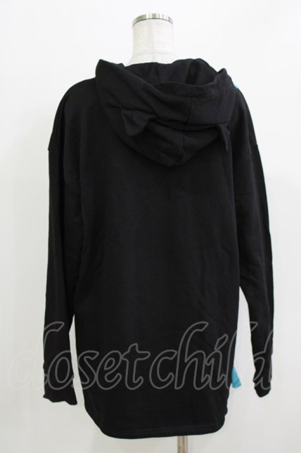 画像3: NieR Clothing / 猫耳ハーネスZIPパーカー  黒×青 H-26-03-18-059-PU-TO-KB-ZH (3)