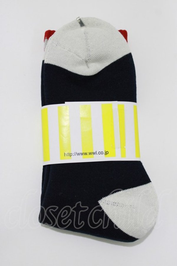 画像2: WORLD WIDE LOVE！(Rydia) / JAOYRIDERソックス  ネイビー H-26-03-18-071-PU-ZA-KB-ZH (2)