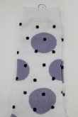 画像2: MILKBOY / ポルカドットSOCKS  ホワイト×ラベンダーグレー×ブラ H-26-03-18-075-MB-ZA-KB-ZH (2)