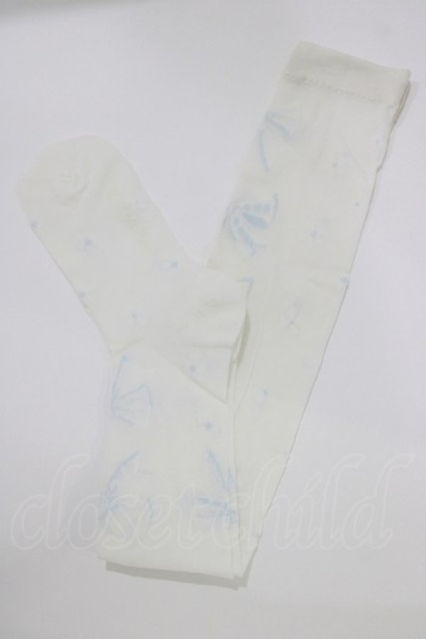 画像1: Jane Marple / リボンレースオーバーニー  オフ×ブルー H-26-03-18-076-JM-ZA-KB-ZH (1)