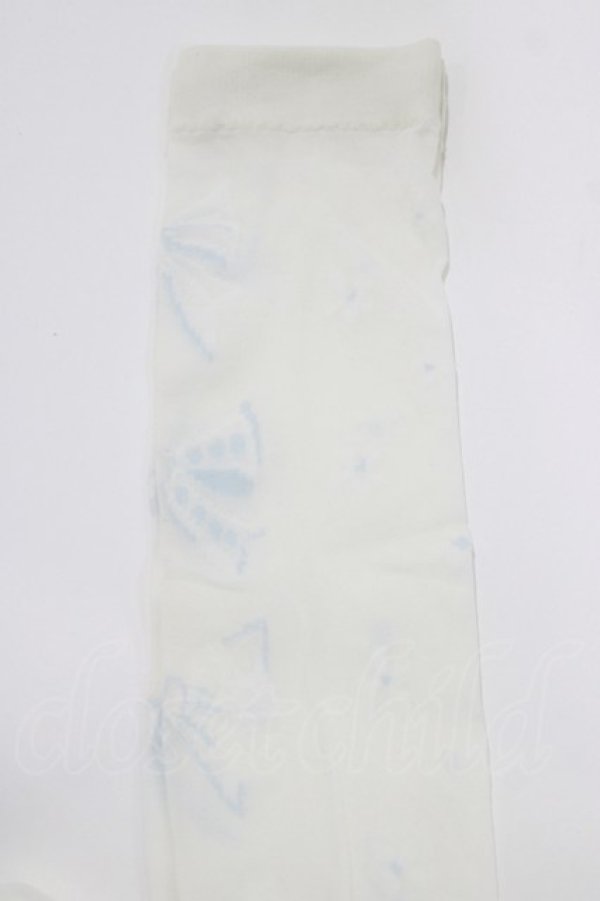 画像2: Jane Marple / リボンレースオーバーニー  オフ×ブルー H-26-03-18-076-JM-ZA-KB-ZH (2)