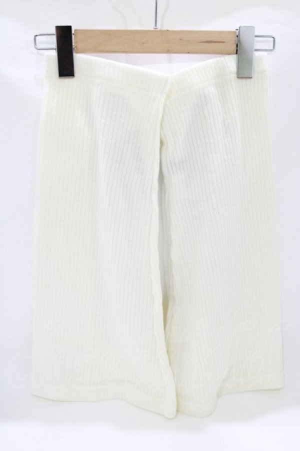 画像2: MILK / Wrap Ribbonレッグウォーマー  白 H-26-03-18-079-ML-ZA-KB-ZH (2)