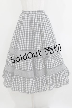 画像: merry jenny / イレギュラーチェックスカート  ブラック H-26-03-18-008-LO-SK-KB-ZH