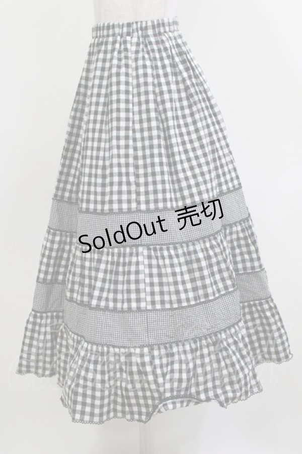 画像2: merry jenny / イレギュラーチェックスカート  ブラック H-26-03-18-008-LO-SK-KB-ZH (2)
