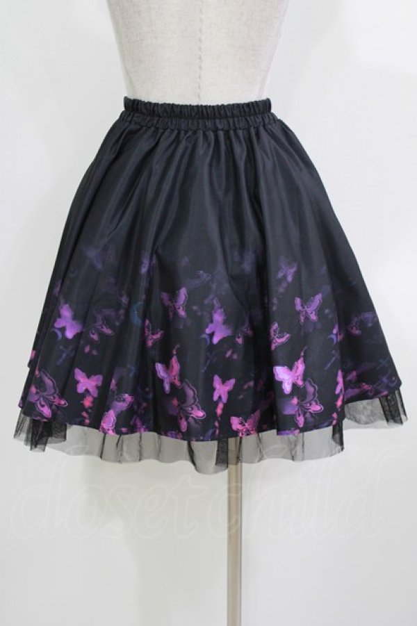 画像3: NieR Clothing / 裾チュールスカート  黒 H-26-03-18-012-PU-SK-KB-ZH (3)