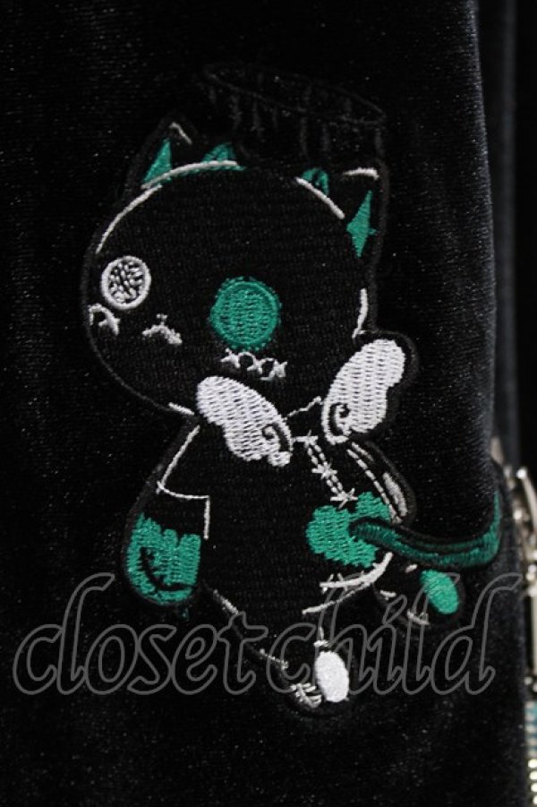 画像4: NieR Clothing / 2WAY SIDE ZIP PANTS  ブラックベロア×シエルチェック H-26-03-18-019-PU-PA-KB-ZH (4)