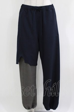 画像: MILKBOY / ASSYMETRY PANTS  ネイビー×グレー×クロ H-26-03-18-022-MB-PA-KB-ZH
