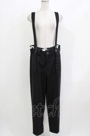 画像: MINT NeKO / サス付センタープレスパンツ  黒 H-26-03-18-023-HN-PA-KB-ZH