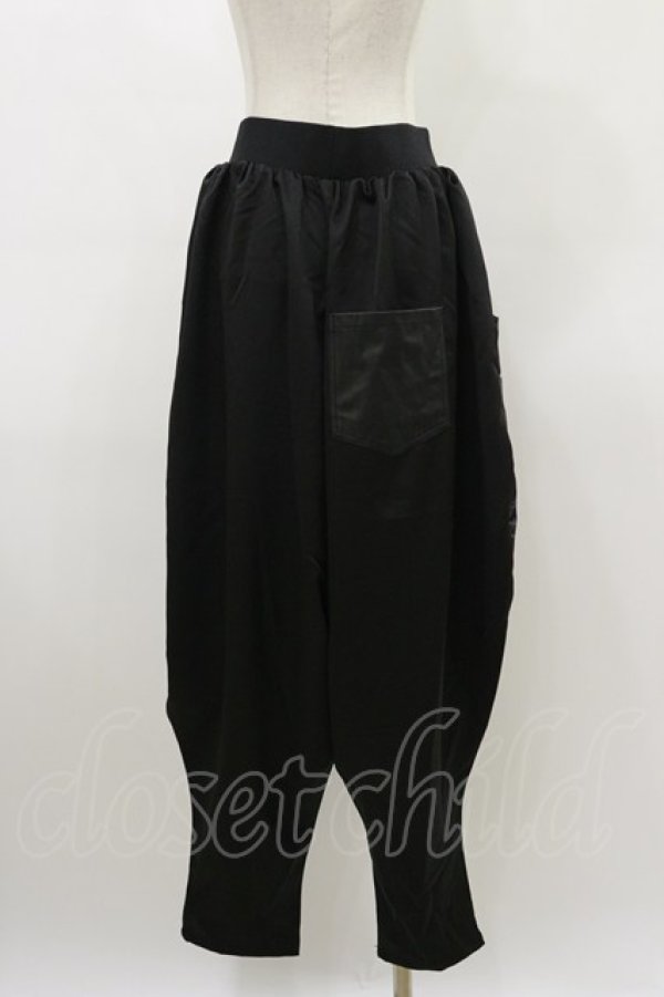 画像2: SEX POT ReVeNGe / プリント切替サルエルパンツ  黒 H-26-03-20-039-SP-PA-KB-ZH (2)