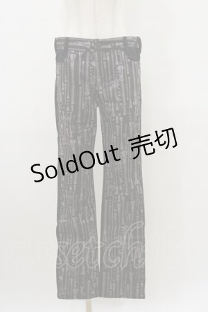 画像: SEX POT ReVeNGe / プリント切替パンツ M 黒 H-26-03-20-040-SP-PA-KB-ZH