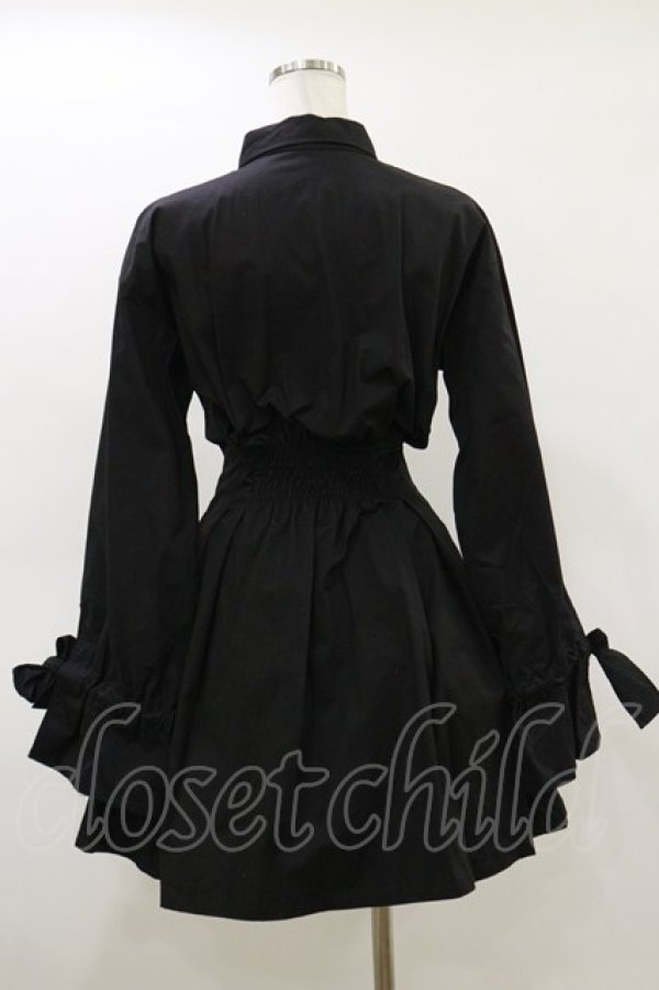 画像2: pain / タックフレアシャツドレス  ブラック H-26-03-20-050-LO-OP-KB-ZH (2)