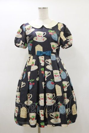 画像: Leur Getter / フルーツティータイム袖付ワンピース M ネイビー H-26-03-20-055-LU-OP-KB-ZH