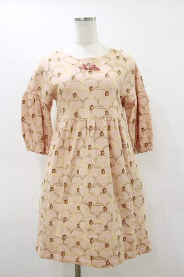 画像1: Jane Marple / gabrielleソフト裏毛のワンピース  ピンク H-26-03-20-058-JM-OP-KB-ZH (1)