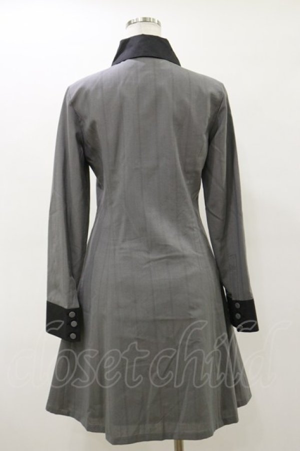 画像2: MIHO MATSUDA / タイ付ワンピース  グレー H-26-03-20-059-GO-OP-KB-ZH (2)