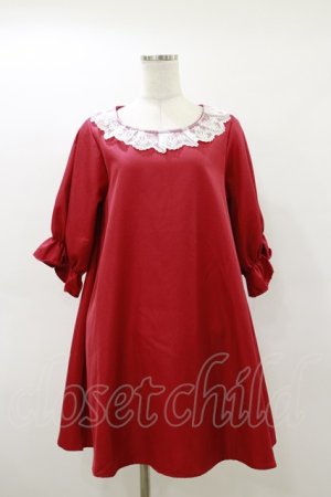 画像: Drug Honey / パフスリーブワンピース  赤 H-26-03-20-062-PU-OP-KB-ZH