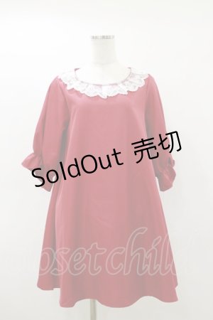 画像: Drug Honey / パフスリーブワンピース  赤 H-26-03-20-062-PU-OP-KB-ZH