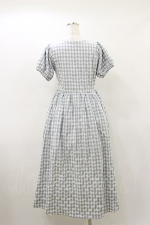 画像2: merry jenny / ギンガムリボンワンピース  アイスブルー H-26-03-20-063-LO-OP-KB-ZH (2)