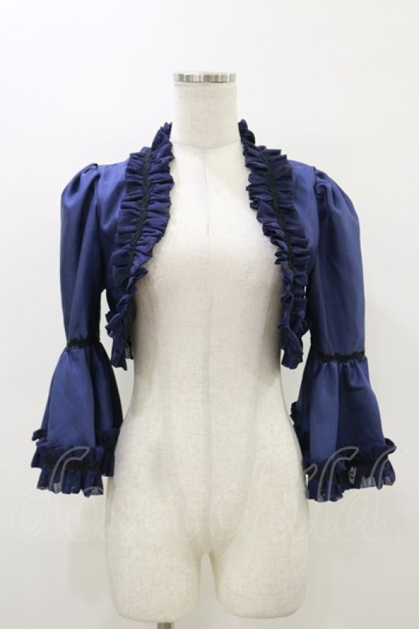 画像1: ATELIER PIERROT / フリルボレロ  ネイビー H-26-03-20-010-EL-TO-KB-ZH (1)