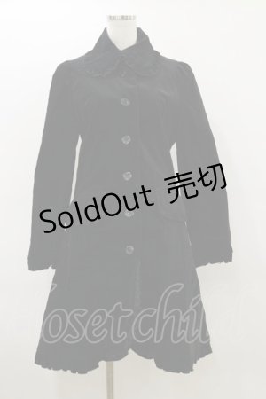 画像: PEACE NOW / 別珍フリルコート  ブラック H-26-03-20-065-PU-CO-KB-ZH