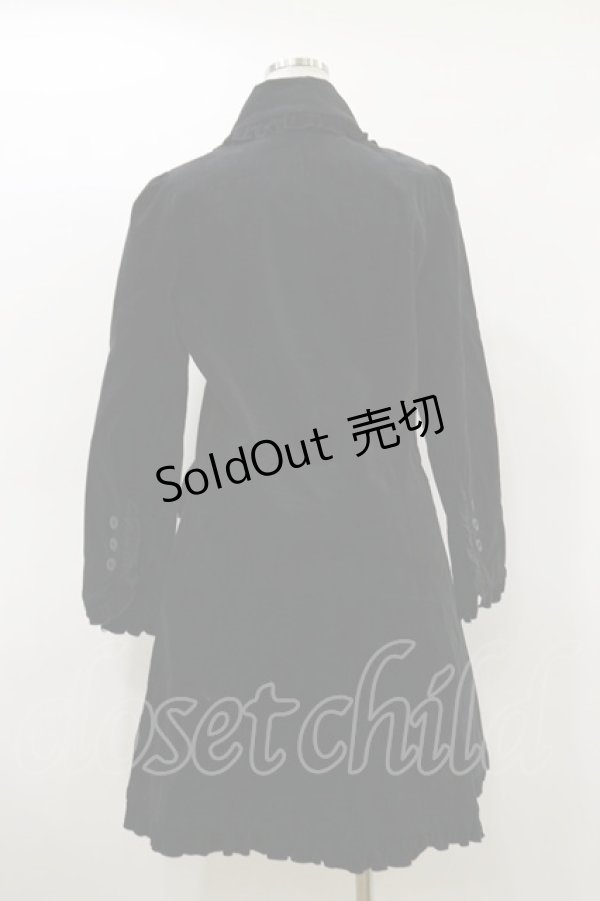 画像2: PEACE NOW / 別珍フリルコート  ブラック H-26-03-20-065-PU-CO-KB-ZH (2)