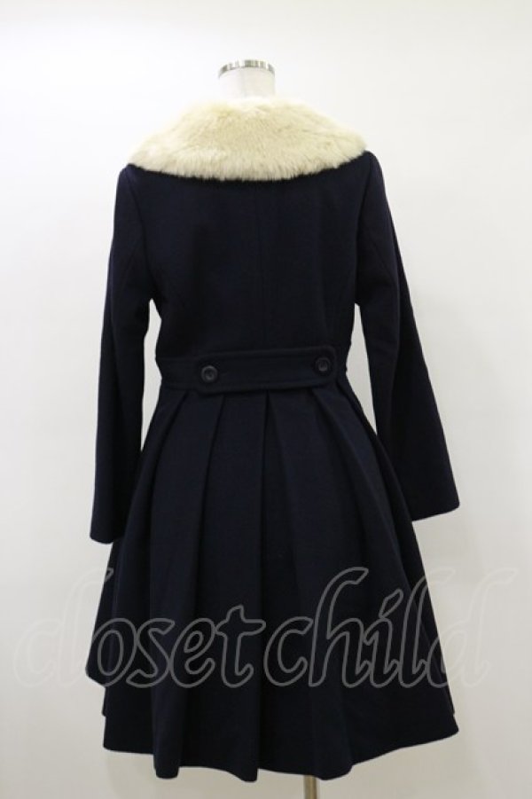 画像2: Leur Getter / ダブルリボン付ウールコート  ネイビー H-26-03-20-066-LU-CO-KB-ZH (2)