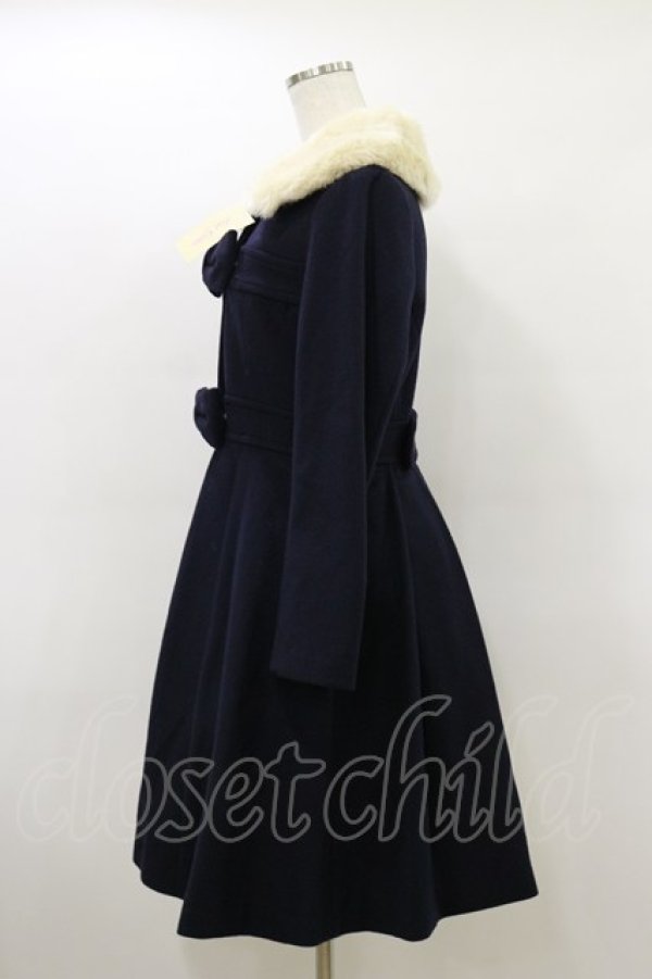 画像3: Leur Getter / ダブルリボン付ウールコート  ネイビー H-26-03-20-066-LU-CO-KB-ZH (3)