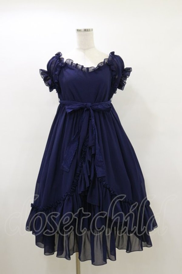 画像1: ATELIER PIERROT / シフォンベビードール  ネイビー H-26-03-20-068-EL-OP-KB-ZH (1)