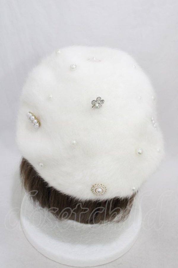 画像2: Swankiss / SX crystal snow berret  オフ H-26-03-20-1005-CA-AC-NS-ZH (2)