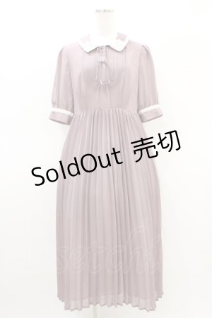 画像: an another angelus / レース使いシアープリーツワンピース Free MAUVE H-26-03-20-1031-CA-OP-NS-ZH