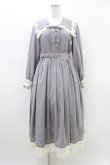 画像1: an another angelus / レース使いビッグカラーロングワンピース Free BLUE GRAY H-26-03-20-1032-CA-OP-NS-ZH (1)