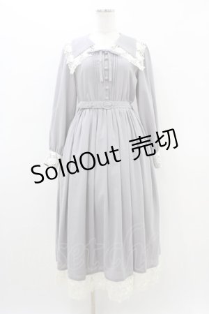 画像: an another angelus / レース使いビッグカラーロングワンピース Free BLUE GRAY H-26-03-20-1032-CA-OP-NS-ZH