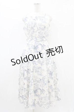 画像: an another angelus / フォレストトワル柄ノースリーブワンピース Free オフ/ネイビー H-26-03-20-1036-CA-OP-NS-ZH