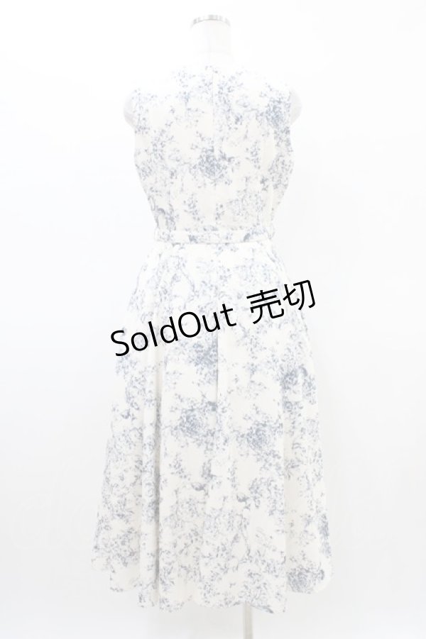 画像2: an another angelus / フォレストトワル柄ノースリーブワンピース Free オフ/ネイビー H-26-03-20-1036-CA-OP-NS-ZH (2)