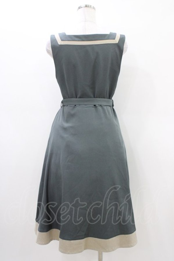 画像2: Fi.n.t / プレゼントリボンバイカラージャンパースカート Free グリーン H-26-03-20-1037-CA-OP-NS-ZH (2)