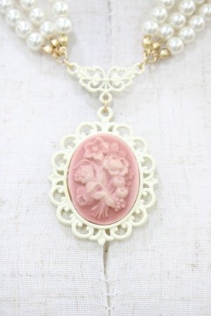 画像: an another angelus / ホワイトフレームカメオネックレス  PINK H-26-03-20-1007-CA-AC-NS-ZH