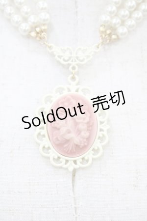 画像: an another angelus / ホワイトフレームカメオネックレス  PINK H-26-03-20-1007-CA-AC-NS-ZH