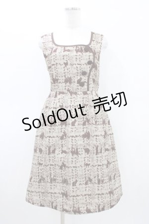 画像: Fi.n.t / キャットツイード柄ジャンパースカート Free BEIGE×BR H-26-03-20-1038-CA-OP-NS-ZH