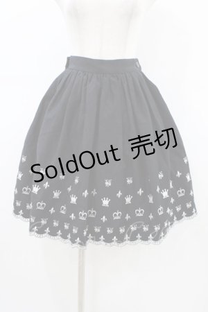 画像: Innocent World / 王冠とユリ紋章のスカート Free ブラック H-26-03-20-1043-IW-SK-NS-ZH