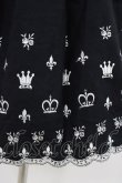 画像3: Innocent World / 王冠とユリ紋章のスカート Free ブラック H-26-03-20-1043-IW-SK-NS-ZH (3)