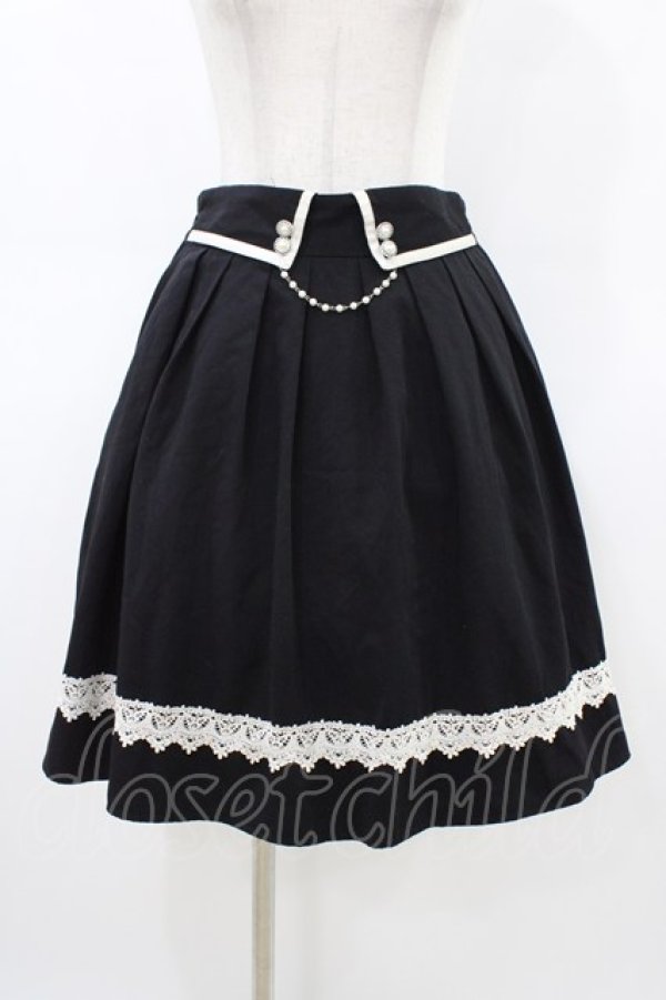 画像1: axes femme / パールデザインスカート M ブラック H-26-03-20-1044-AX-SK-NS-ZH (1)