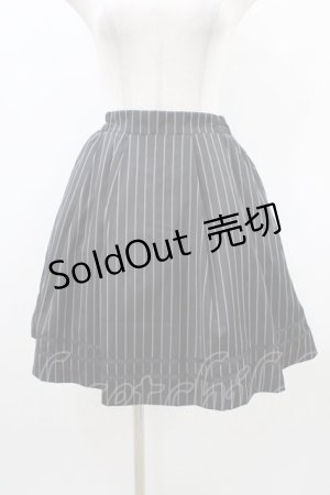 画像: Blue rouge / ストライプスカート Free ブラック H-26-03-20-1045-CA-SK-NS-ZH
